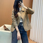 Women's Warm Button-Down Quilted Jacket With Pockets