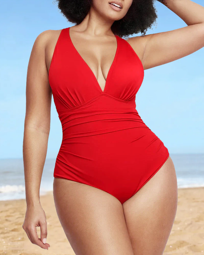 🔥Last Day Special Price £16.99!!💥-👙Smart Sculpt Plunge Swimsuit Flatter Your Figure
