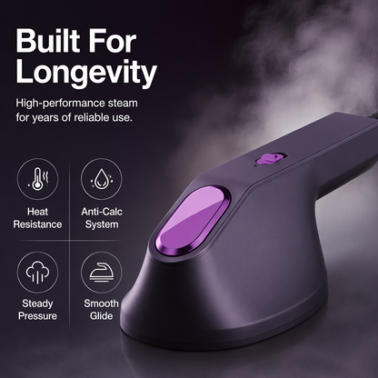 👔✨ Portable steam iron – compact, removes wrinkles, ideal for travel! 🇧🇷