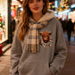 🎄🎅CHRISTMAS SALE 50% OFF!!🎁Cute Highland Cow Cozy Fleece-Lined Hooded Sweatshirt🦬✨Perfect Gift for Her!