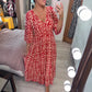 💖LAST DAY SALE 46% OFF💖Bohemian casual print V-neck waist wrap long dress