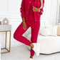 Women's three-piece baseball jacket and pants set