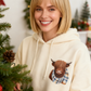 🎄🎅CHRISTMAS SALE 50% OFF!!🎁Cute Highland Cow Cozy Fleece-Lined Hooded Sweatshirt🦬✨Perfect Gift for Her!