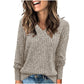 🍂Autumn Hot Sale 50% OFF🔥Women's V Neck Long Sleeve Solid Sweater