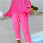 Ladies' Suspender Printed Letter Jumpsuit+ Hollow Smock Casual Suit
