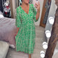 💖LAST DAY SALE 46% OFF💖Bohemian casual print V-neck waist wrap long dress