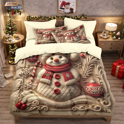 🎅🎄Christmas Sale 50% OFF🎁Festive Christmas 3-Piece Duvet Cover Set🛏️❤️