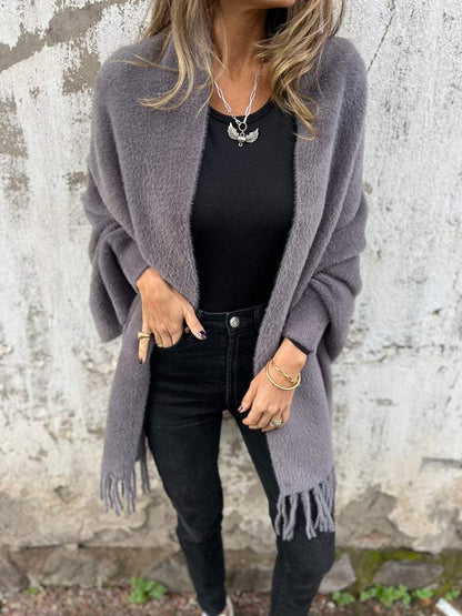 🎁Limited Discount 49%OFF⏳Women's Long Sleeve Casual Tassel Shawl Coat