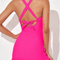🩱2025 New Type 50% OFF👙Deep V Cross-Back Ruched One-Piece Swimsuit