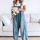 💖LAST DAY SALE 47% OFF💖Women's Cute Casual Button Jumpsuit Ripped Denim Overalls