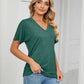 💕Hot Sale 50% OFF🌷V-Neck Solid Color Loose Ladies Tops