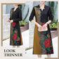 Long Printed Dress with V-Neck