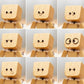 🙂Charming Little Wooden Figure with 12 Magnetic Expressions That Sways