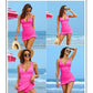 🩱2025 New Type 50% OFF👙Deep V Cross-Back Ruched One-Piece Swimsuit