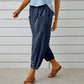 2025 New Women's Summer Cotton Linen Trousers Nine Minute Trousers
