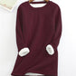 ❄Get ready for the cold season❄Women‘s NEW Casual Cotton Round Neck Solid Sweatshirt (S-5XL)🙋‍♀️