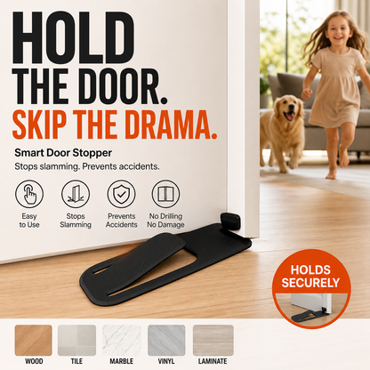 🥳2026 HOT SALE🥳💞50K+ SOLD! 🚪🎁 50% OFF! Door Stopper Protector –  No-drill, residue-free & holds doors open. Safe & simple – stock up & save! 🏠✅