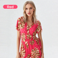 🌸NEW HOT SALE🔥Women's Botanical Print Elastic Waist Jumpsuit