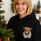 🎄🎅CHRISTMAS SALE 50% OFF!!🎁Cute Highland Cow Cozy Fleece-Lined Hooded Sweatshirt🦬✨Perfect Gift for Her!