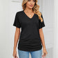 💕Hot Sale 50% OFF🌷V-Neck Solid Color Loose Ladies Tops