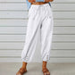 2025 New Women's Summer Cotton Linen Trousers Nine Minute Trousers