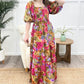 🌞Summer Sale 50% OFF🔥Flower Garden Olive Maxi Dress