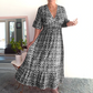 💖LAST DAY SALE 46% OFF💖Bohemian casual print V-neck waist wrap long dress