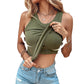 💖LAST DAY SPECIAL PRICE: ￡12.99!!💖Ribbed Stretchy Tank Top with Shelf Bra