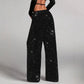 🎄🎁Christmas Sale 50% OFF🥰Women's Sequin Sparkle Wide Leg Pants with Elastic Waistband