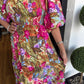 🌞Summer Sale 50% OFF🔥Flower Garden Olive Maxi Dress