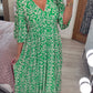 🎉Off-Season Clearance 🎉Bohemian Casual Print V-Neck Long Dress