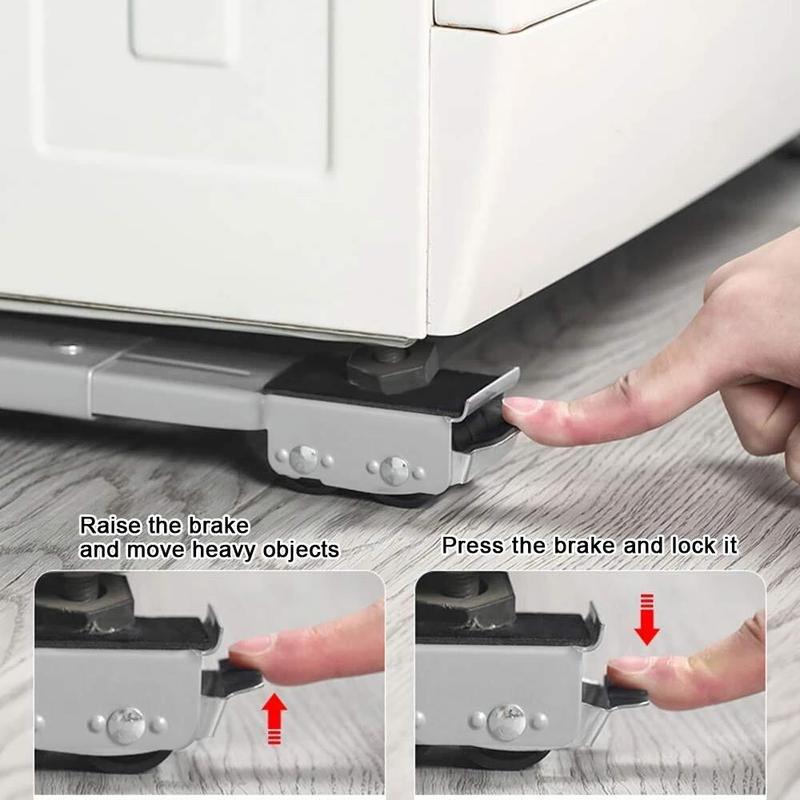 Easy Move Roller Bracket – Adjustable Wheels for Appliances and Furniture, 300kg Load, Floor Protection
