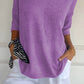 💖LAST DAY SALE 50% OFF🥰Solid Color Knitted V-neck Top