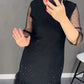 🔥Round neck dresses with plain rhinestones for women