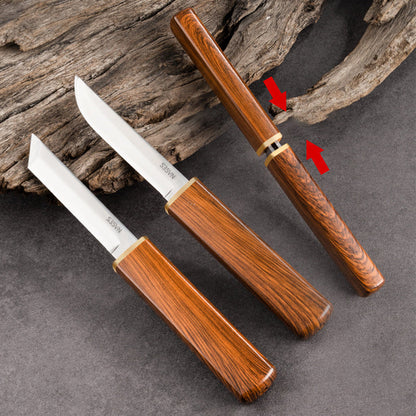 🎯Black Friday Bottom Price! ✨⚔️2-in-1 Double Knife Set with Wooden Handle💥 Buy 2 Get 1 Free, This Deal is Epic!