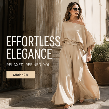 One-Shoulder Top & Wide-Leg Pants Set