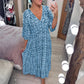 💖LAST DAY SALE 46% OFF💖Bohemian casual print V-neck waist wrap long dress
