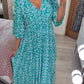 🎉Off-Season Clearance 🎉Bohemian Casual Print V-Neck Long Dress