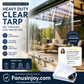 🔥FLASH SALE🔥 Heavy Duty Clear Tarp – 14 Mil PVC, Weatherproof, Tear-Resistant, UV & Mildew Proof – Patio, Camping & More! 🛡️🌧️