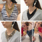 Gift Choice - Sparkling Beaded Silk Scarf Shaped Necklace Earrings Set