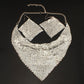 Gift Choice - Sparkling Beaded Silk Scarf Shaped Necklace Earrings Set