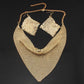 Gift Choice - Sparkling Beaded Silk Scarf Shaped Necklace Earrings Set