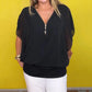 🔥Big price reduction🩷Women's Chiffon Zip-up Neck Casual Top