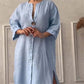 👗Casual Breathable 3/4 Sleeves V-Neck Dress