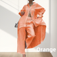 🔥Hot Sale 49% Off🔥Trendy Solid Color Two-Piece Outfit for Women with Long-Sleeve Shirt and Pants