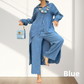 🔥Hot Sale 49% Off🔥Trendy Solid Color Two-Piece Outfit for Women with Long-Sleeve Shirt and Pants