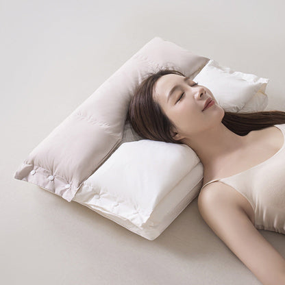 🔥🔥Limited Time 50% OFF🛌💤Soft and Hard Dual-Zone Neck Support Pillow-Dual-Density Design for Side & Back Sleepers✅🔝