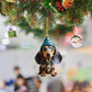 Christmas Fun Dachshund Car Hanging Ornament