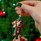 Christmas Fun Dachshund Car Hanging Ornament