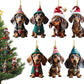 Christmas Fun Dachshund Car Hanging Ornament